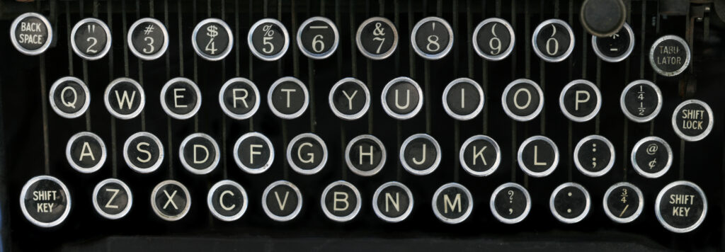 Classic typewriter keyboard